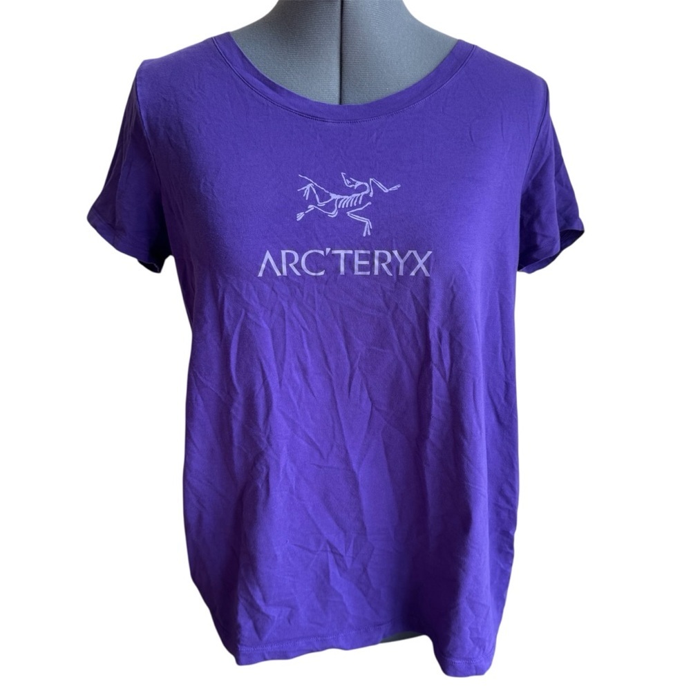 Arcโteryx Purple Logo Tee Gorpcore Outdoor Hiking Activewear Techwear Top